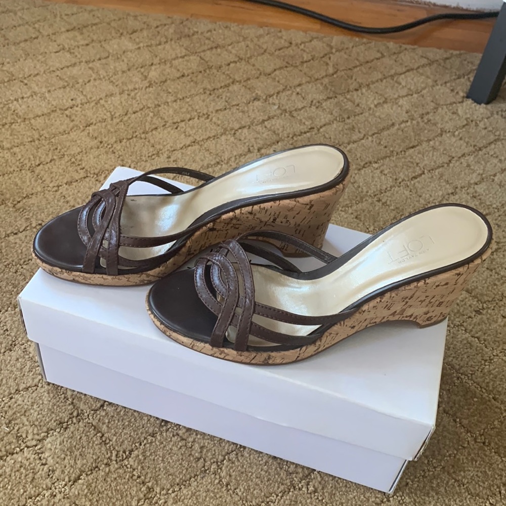Black and cork wedges from the LOFT